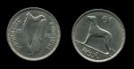 Ирландия 1935 г. • KM# 5 • 6 пенсов • ирландский вольфхаунд • регулярный выпуск • XF+ ( кат. - $30 )