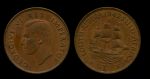 Южная Африка 1942 г. • KM# 25 • 1 пенни • Георг VI • парусник • регулярный выпуск • AU ( кат. - $20-25 )