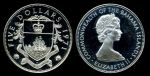 Багамы 1971 г. • KM# 24 • 5 долларов • герб островов • Елизавета II • регулярный выпуск(год - тип) • MS BU пруф