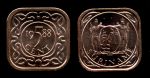 Суринам 1987-1989 гг. • KM# 12.1b • 5 центов • герб • регулярный выпуск • MS BU