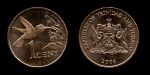 Тринидад и Тобаго 1976-2011 гг. KM# 29 • 1 цент • государственный герб • колибри • регулярный выпуск • +/- BU