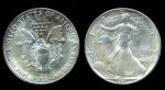 США 1991 г. • KM# 273 • 1 доллар • Американский орел • "Шагающая свобода" • инвестиционный выпуск • MS BU люкс!