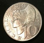 Австрия 1966г. KM# 2882 • 10 шиллингов серебро • BU-