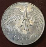 Германия ФРГ 1972г. G KM# 133 / 10 марок / серебро 625 - 15.5 гр. / MS BU GEM!