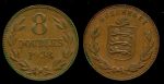 Гернси 1938 г. H • KM# 14 • 8 дублей • герб острова • регулярный выпуск • UNC