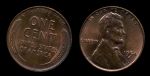 США 1954 г. D • KM# A132 • 1 цент • Авраам Линкольн • регулярный выпуск • MS BU RED