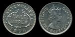 Сейшелы 1974 г. • KM# 12 • ½ рупии • Елизавета II • регулярный выпуск • MS BU