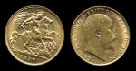 Великобритания 1910 г. • KM# 805 • полсоверена • золото • Эдуард VII • св. Георгий • регулярный выпуск • BU