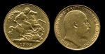 Великобритания 1903 г. • KM# 804 • полсоверена • Эдуард VII • св. Георгий • золото • регулярный выпуск • XF-AU