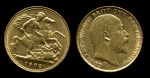 Великобритания 1902 г. • KM# 804 • полсоверена • Эдуард VII • св. Георгий • золото • регулярный выпуск • BU-