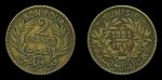 Тунис 1921 г. (AH1340) • KM# 248 • 2 франка • регулярный выпуск • XF- ( кат.- $15 ) 