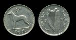 Ирландия 1928 г. • KM# 5 • 6 пенсов • ирландский вольфхаунд • регулярный выпуск(первый год) • MS BU ( кат. - $35+ )