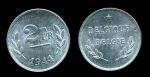 Бельгия 1944 г. • KM# 133 • 2 франка • цинк(чеканка США) • регулярный выпуск • MS BU Люкс! ( кат. - $10 )
