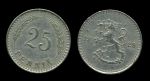 Финляндия 1929 г. S • KM# 25 • 25 пенни • финский "лев" • регулярный выпуск • UNC- ( кат. - $80 ) ®