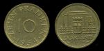 Саар 1954 г. • KM# 1 • 10 франков • промышленные объекты • регулярный выпуск • MS BU ( кат.- $10 )