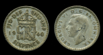 Великобритания 1940 г. • KM# 852 • 6 пенсов • Георг VI • регулярный выпуск • XF