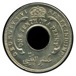 Британская Западная Африка 1943 г. • KM# 20 • 1/10 пенни • регулярный выпуск • MS BU