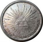 Мексика 1902 г. Mo AM (Мехико) • KM# 409.2 • 1 песо • орел • серебро • регулярный выпуск • AU+