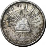 Мексика 1901 г. Mo AM (Мехико) • KM# 409.2 • 1 песо • орел • серебро • регулярный выпуск • UNC-