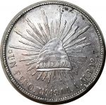 Мексика 1901 г. Mo AM (Мехико) • KM# 409.2 • 1 песо • орел • серебро • регулярный выпуск • AU+ 