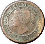 Канада 1859 г. • KM# 1 • 1 цент • королева Виктория • регулярный выпуск • F-VF