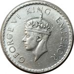 Британская Индия 1940 г. (Бомбей) • KM# 556 • 1 рупия • Георг VI • серебро • регулярный выпуск • BU-