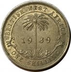 Британская Западная Африка 1939 г. • KM# 23 • 1 шиллинг • пальма • регулярный выпуск • MS BU ( кат. - $30 )