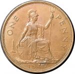 Великобритания 1940 г. • KM# 845 • 1 пенни • Георг VI • регулярный выпуск • AU+ ( кат. - $20 )