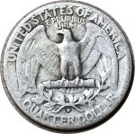 США 1941 г. D • KM# 164 • квотер (25 центов) • Джордж Вашингтон • серебро • регулярный выпуск • F