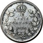 Канада 1929 г. • KM# 23a • 10 центов • Георг V • серебро • регулярный выпуск • XF-*