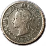 Канада 1884 г. • KM# 7 • 1 цент • Виктория • регулярный выпуск • VF+