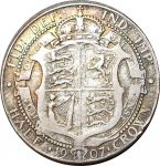 Великобритания 1907 г. • KM# 802 • полкроны • Эдуард VII • серебро • регулярный выпуск • F