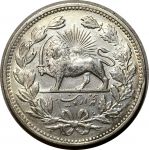 Иран 1902 г. • KM# 976 • 5000 динаров(5 кранов) • лев • регулярный выпуск • BU- ( кат.- $100 )