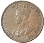 Австралия 1922 г. • KM# 23 • 1 пенни • Георг V • регулярный выпуск • VF+ ( кат.- 6$ )