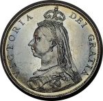 Великобритания 1887 г. • KM# 762 • флорин • Королева Виктория(юбилейный портрет) • регулярный выпуск • MS BU