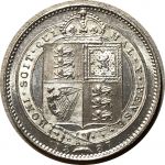 Великобритания 1887 г. • KM# 761 • 1 шиллинг • Виктория • 50 лет правления • серебро • памятный выпуск • BU