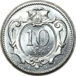 Австрия 1910 г. • KM# 2802 • 10 геллеров • регулярный выпуск • MS BU Люкс!!