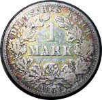 Германия 1876 г. A (Берлин) • KM# 7 • 1 марка • (серебро) • Имперский орел • регулярный выпуск • F-VF