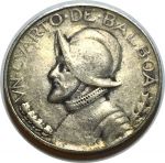 Панама 1933 г. • KM# 11.1 • ¼ бальбоа • Васко де Бальбоа • серебро 6.25 гр. • регулярный выпуск • VF-