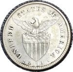 Филиппины 1913 г. S • KM# 170 • 20 сентаво • американский орел на щите • серебро • регулярный выпуск • XF+