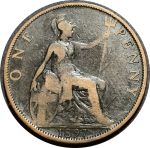 Великобритания 1897 г. • KM# 790 • 1 пенни • королева Виктория • регулярный выпуск • F