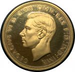 Великобритания 1937 г. • KM# 861 • 5 фунтов • Георг V • св. Георгий • золото(39.94 гр.) • регулярный выпуск • MS BU пруф Люкс-! ®®