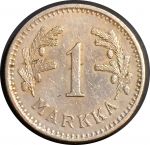 Финляндия 1928 г. S • KM# 30 • 1 марка • финский "лев" • регулярный выпуск(первый год) • XF-AU