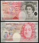 Великобритания 1993 г. (2006) • P# 388c • 50 фунтов • Елизавета II • Исаак Ньютон • регулярный выпуск • A. Bailey • UNC пресс ( кат. - $ 190 )