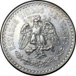 Мексика 1927 г. • KM# 455 • 1 песо • герб Республики • регулярный выпуск • AU+