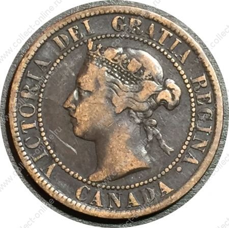 Канада 1895 г. • KM# 7 • 1 цент • Виктория • регулярный выпуск • VF+