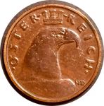 Австрия 1928 г. • KM# 2836 • 1 грош • орел • регулярный выпуск • AU+