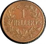 Германская Восточная Африка 1906 г. A • KM# 7 • 1 геллер • корона • регулярный выпуск • AU ( кат. - $25 )