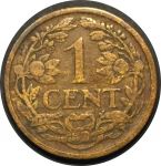 Нидерланды 1918 г. • KM# 152 • 1 цент • лев • регулярный выпуск • XF- ( кат. - $4 )