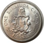 Бермуды 1964 г. • KM# 14 • 1 крона • Елизавета II • серебро • регулярный выпуск • MS BU